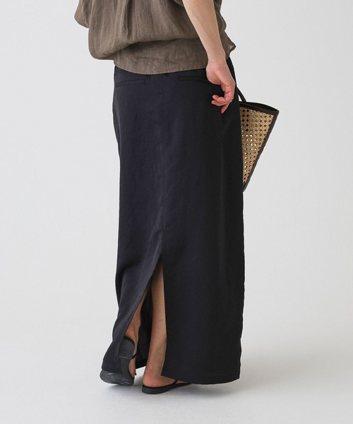 BABYLONE（バビロン）の「ドロストナロースカート（スカート・レディース・ベージュ/ブラック・フリー）」の5枚目の写真