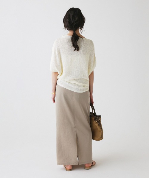 BABYLONE（バビロン）の「ドロストナロースカート（スカート・レディース・ベージュ/ブラック・フリー）」の16枚目の写真