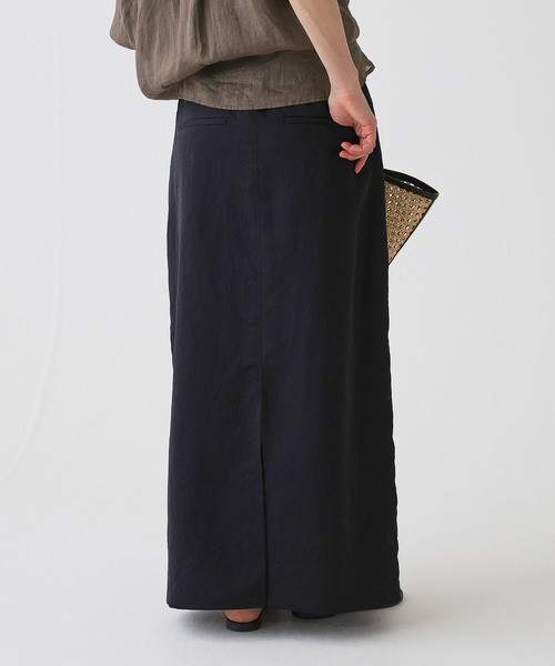 BABYLONE（バビロン）の「ドロストナロースカート（スカート・レディース・ベージュ/ブラック・フリー）」の4枚目の写真