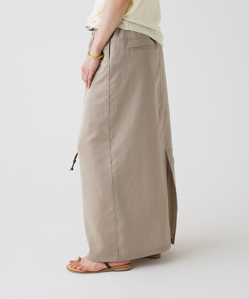 BABYLONE（バビロン）の「ドロストナロースカート（スカート・レディース・ベージュ/ブラック・フリー）」の12枚目の写真