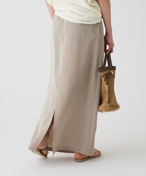 BABYLONE（バビロン）の「ドロストナロースカート（スカート・レディース・ベージュ/ブラック・フリー）」の13枚目の写真