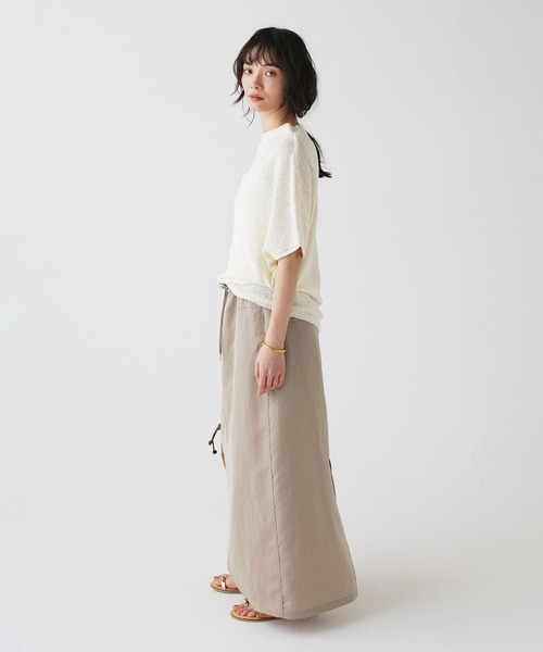 BABYLONE（バビロン）の「ドロストナロースカート（スカート・レディース・ベージュ/ブラック・フリー）」の15枚目の写真