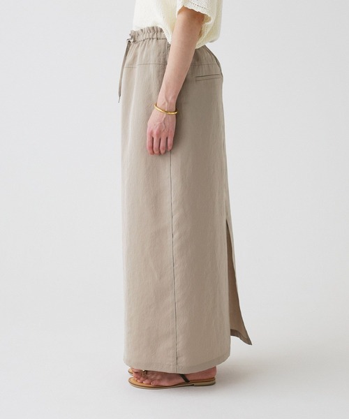 BABYLONE（バビロン）の「ドロストナロースカート（スカート・レディース・ベージュ/ブラック・フリー）」の18枚目の写真