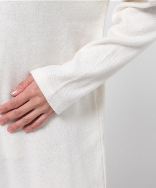 Shelly island(シェリーアイランド)の「【Shelly island】ドロップショルダーニットカットワンピース(ワンピース・レディース・ホワイト/ライトグレー/ブラック・FREE)」の9枚目の写真