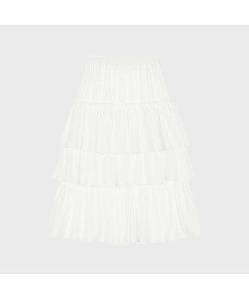 Ｉ31＊MARQUES ALMEIDA マルケス アルメイダ ホワイト スカート セール】Tiered Maxi Skirt (Ivory)（スカート）｜ALKI ALKA
