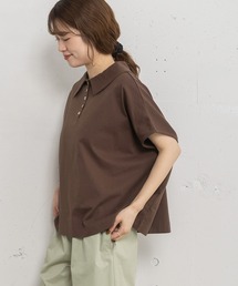POU DOU DOU（プードゥドゥ）の「並びボタン衿つきトップス（Tシャツ/カットソー）」