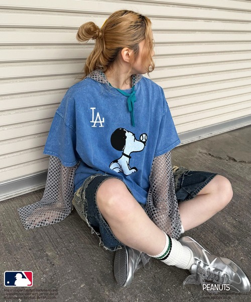 MLB×PEANUTS】 50's RETRO BIG TEE（Tシャツ/カットソー）｜MLB