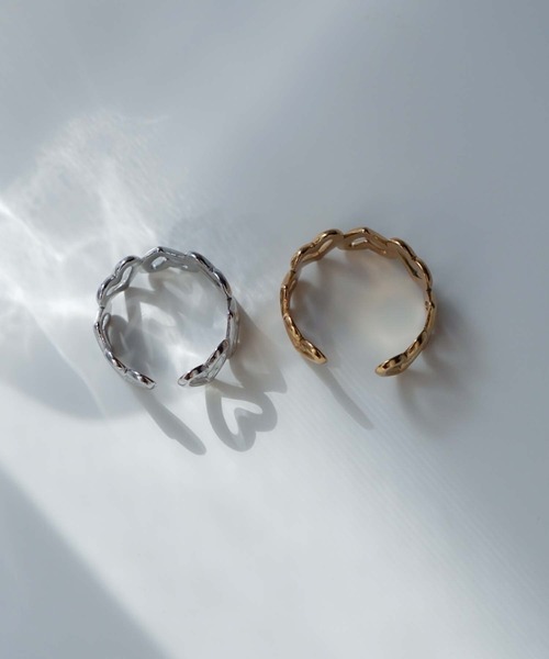 CERCA(チェルカ)の「saran jewelry/サイズ調節可能 ハート透かし 2way リング/アレルギー対応(リング・レディース・ゴールド/シルバー・FREE)」の10枚目の写真