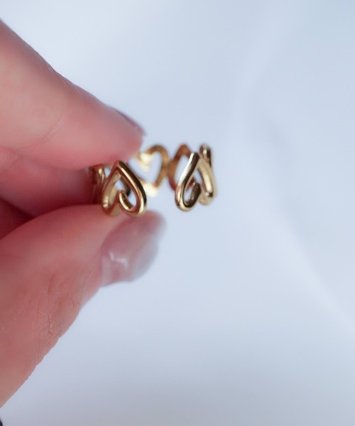 CERCA(チェルカ)の「saran jewelry/サイズ調節可能 ハート透かし 2way リング/アレルギー対応(リング・レディース・ゴールド/シルバー・FREE)」の14枚目の写真