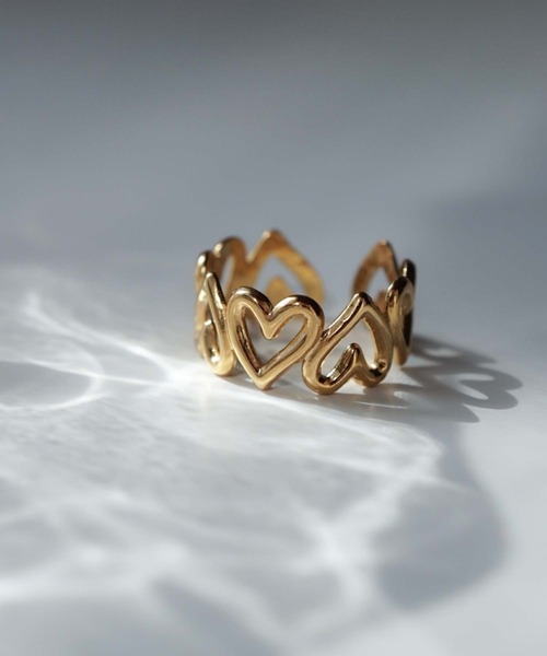 CERCA(チェルカ)の「saran jewelry/サイズ調節可能 ハート透かし 2way リング/アレルギー対応(リング・レディース・ゴールド/シルバー・FREE)」の15枚目の写真