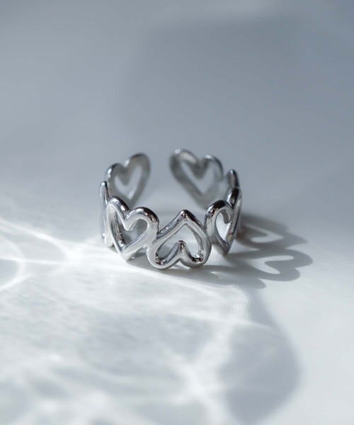 CERCA(チェルカ)の「saran jewelry/サイズ調節可能 ハート透かし 2way リング/アレルギー対応(リング・レディース・ゴールド/シルバー・FREE)」の16枚目の写真