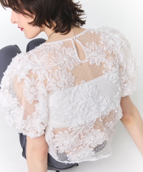 CLASSIC FLOWER TULLE TOPS(クラシックフラワーチュールトップス 