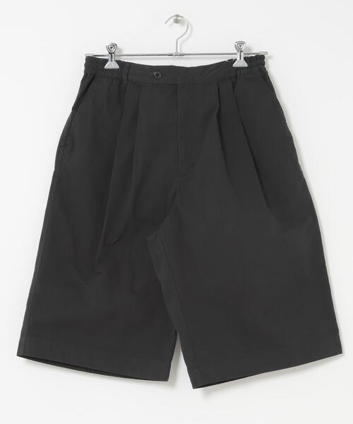 FORK&SPOON（フォークアンドスプーン）の「FORK&SPOON　クリンクルワイドショーツ（その他パンツ・メンズ・ベージュ/ブラック・4/5）」の2枚目の写真