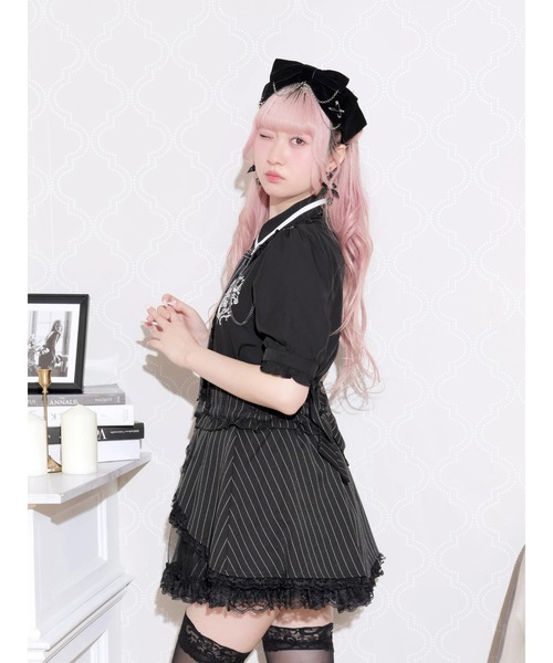 NOEMIE(ノエミー)の「ストライプネクタイブラウス(シャツ/ブラウス・レディース・ワインレッド/オフホワイト/ブラック・M)」の18枚目の写真
