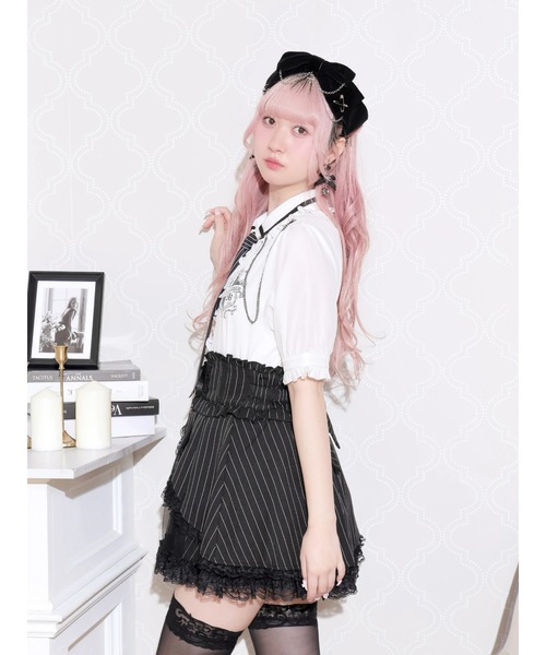 NOEMIE(ノエミー)の「ストライプネクタイブラウス(シャツ/ブラウス・レディース・ワインレッド/オフホワイト/ブラック・M)」の21枚目の写真