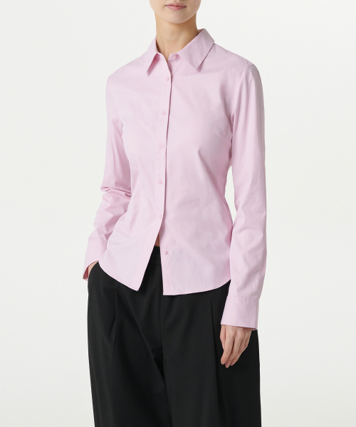 MUSINSA STANDARD WOMAN（ムシンサスタンダードウーマン）の「ウィメンズスリムフィットシャツ[ピンク]（シャツ/ブラウス・レディース・その他・LARGE/MEDIUM/SMALL/X-SMALL）」の2枚目の写真