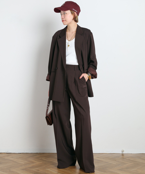 AP STUDIO（エーピーストゥディオ）の「Sleek パンツ（スラックス・レディース・ブラウン/ブラック・40/38/36）」の5枚目の写真