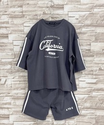 SHISKY（シスキー）の「BIGシルエットSETUP ハーフパンツ プリントTシャツ 上下セット（セットアップ）」