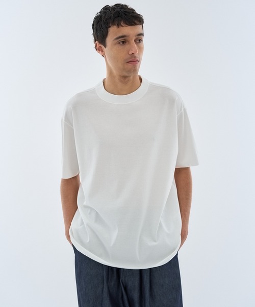 ESTNATION（エストネーション）の「GOOD PEOPLE GOOD STITCHING GOOD PRODUCT for ESTNATION / コットンフェード カットソー（Tシャツ/カットソー・メンズ・オフホワイト/ブラック・MEDIUM/LARGE）」の6枚目の写真