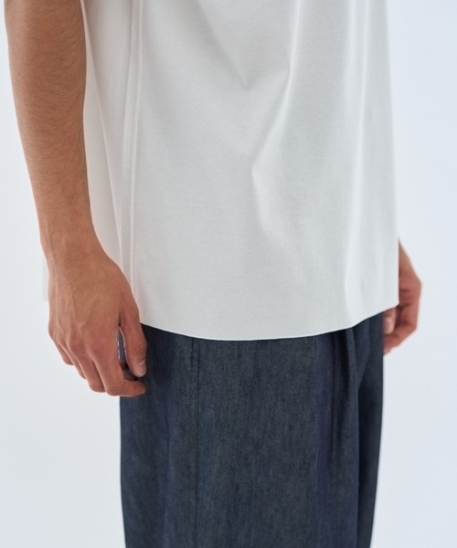 ESTNATION（エストネーション）の「GOOD PEOPLE GOOD STITCHING GOOD PRODUCT for ESTNATION / コットンフェード カットソー（Tシャツ/カットソー・メンズ・オフホワイト/ブラック・MEDIUM/LARGE）」の9枚目の写真