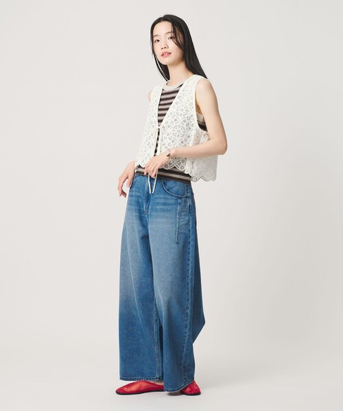 BEAUTY&YOUTH UNITED ARROWS（ビューティーアンドユースユナイテッドアローズ）の「コードレース ショートベスト（ベスト・レディース・オフホワイト/ブラック・FREE）」の17枚目の写真