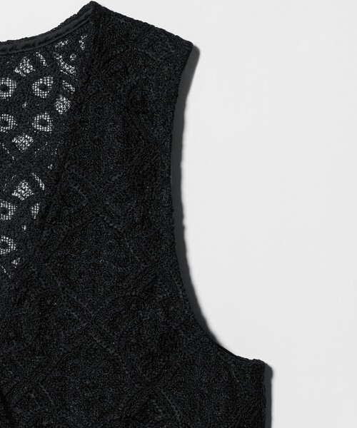 BEAUTY&YOUTH UNITED ARROWS（ビューティーアンドユースユナイテッドアローズ）の「コードレース ショートベスト（ベスト・レディース・オフホワイト/ブラック・FREE）」の10枚目の写真