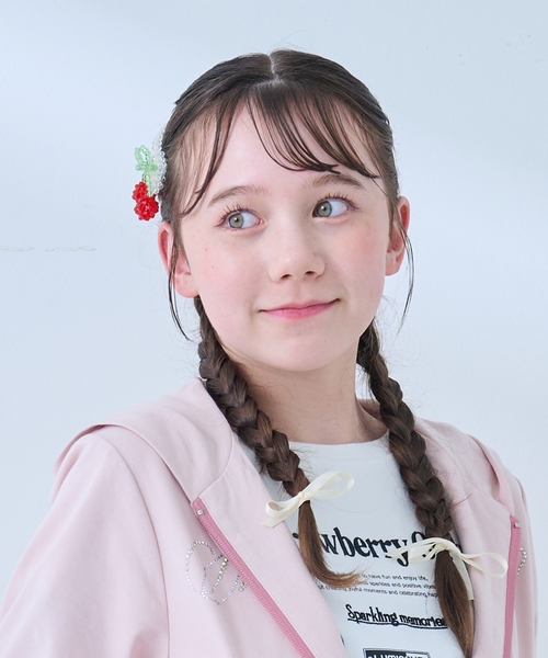 mezzo piano Junior(メゾピアノジュニア)の「キラキラビーズチェリーピン(その他ヘアアクセサリー・キッズ・レッド・F)」の8枚目の写真