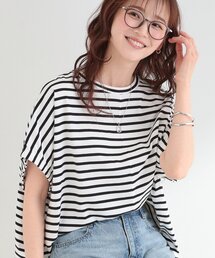 SHOO・LA・RUE | 【ひんやり/洗濯機可】シンプルにこなれて見せる お袖ギャザードルマンTシャツ(Tシャツ/カットソー)