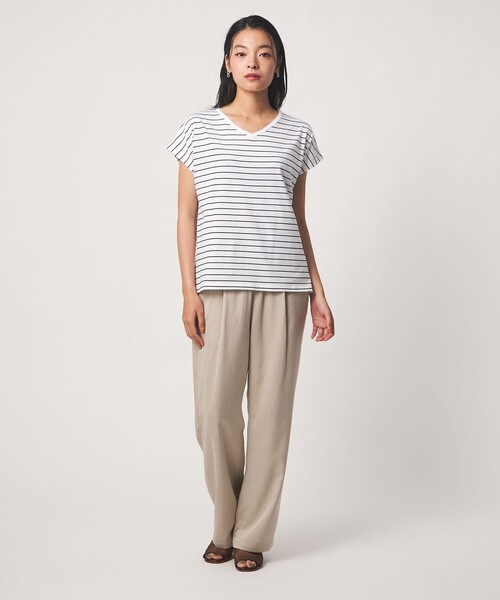 A DAY IN THE LIFE UNITED ARROWS(アデイインザライフユナイテッドアローズ)の「テンジク Vネック Tシャツ <A DAY IN THE LIFE>(Tシャツ/カットソー・レディース・オフホワイト/コバルトブルー/ダークグレー/その他1・FREE)」の10枚目の写真