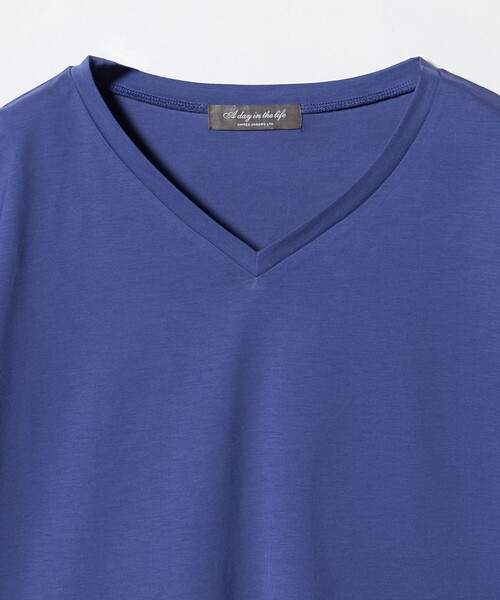 A DAY IN THE LIFE UNITED ARROWS(アデイインザライフユナイテッドアローズ)の「テンジク Vネック Tシャツ <A DAY IN THE LIFE>(Tシャツ/カットソー・レディース・オフホワイト/コバルトブルー/ダークグレー/その他1・FREE)」の19枚目の写真