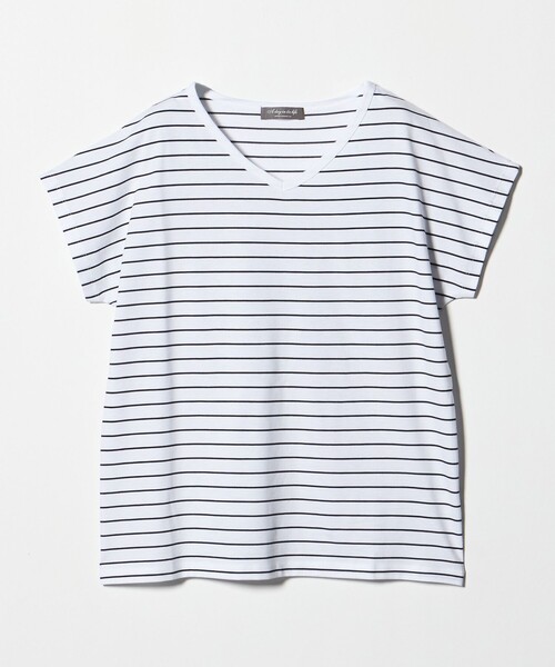 A DAY IN THE LIFE UNITED ARROWS(アデイインザライフユナイテッドアローズ)の「テンジク Vネック Tシャツ <A DAY IN THE LIFE>(Tシャツ/カットソー・レディース・オフホワイト/コバルトブルー/ダークグレー/その他1・FREE)」の21枚目の写真