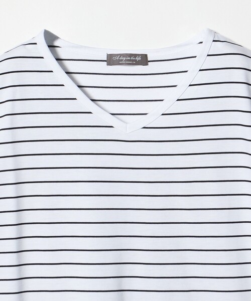 A DAY IN THE LIFE UNITED ARROWS(アデイインザライフユナイテッドアローズ)の「テンジク Vネック Tシャツ <A DAY IN THE LIFE>(Tシャツ/カットソー・レディース・オフホワイト/コバルトブルー/ダークグレー/その他1・FREE)」の22枚目の写真