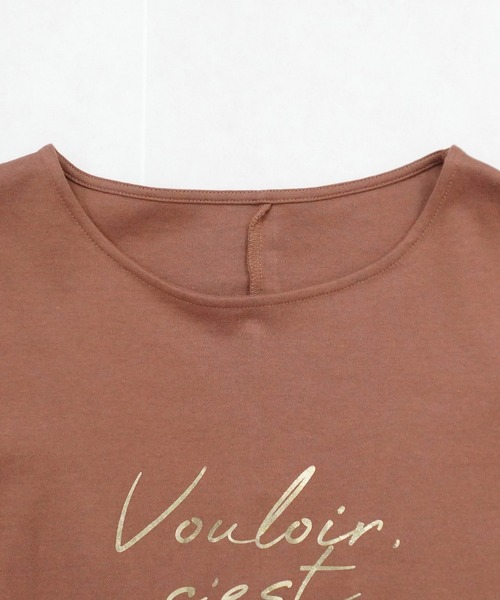SELECT LEVERY(セレクトリベリー)の「接触冷感 スムース ドルマン プルオーバー(Tシャツ/カットソー・レディース・オフホワイト/ブラウン/グリーン/ブラック・LARGE/MEDIUM)」の9枚目の写真