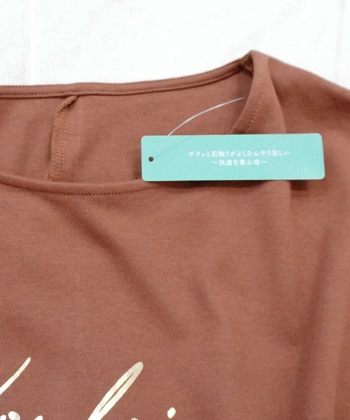 SELECT LEVERY(セレクトリベリー)の「接触冷感 スムース ドルマン プルオーバー(Tシャツ/カットソー・レディース・オフホワイト/ブラウン/グリーン/ブラック・LARGE/MEDIUM)」の14枚目の写真
