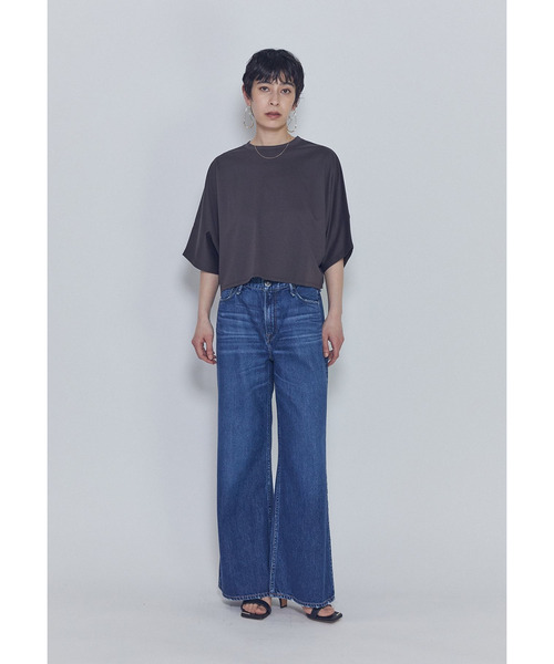 1er Arrondissement（プルミエアロンディスモン）の「ハイゲージポンチクロップドＴシャツ（Tシャツ/カットソー・レディース・オフホワイト/ブラウン系その他5/ブラック系その他3・FREE）」の7枚目の写真