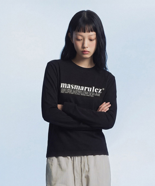 MASMARULEZ APPAREL(マスマルールズ アパレル)の「Essential Basic Logo Long Sleeve_2 Colors(Tシャツ/カットソー・レディース・ブラック/ホワイト・ONE SIZE)」の10枚目の写真