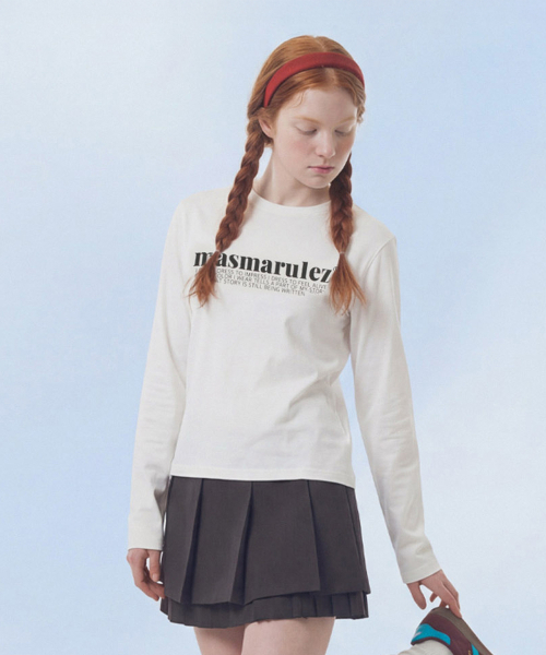 MASMARULEZ APPAREL(マスマルールズ アパレル)の「Essential Basic Logo Long Sleeve_2 Colors(Tシャツ/カットソー・レディース・ブラック/ホワイト・ONE SIZE)」の9枚目の写真