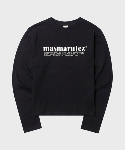 MASMARULEZ APPAREL(マスマルールズ アパレル)の「Essential Basic Logo Long Sleeve_2 Colors(Tシャツ/カットソー・レディース・ブラック/ホワイト・ONE SIZE)」の8枚目の写真