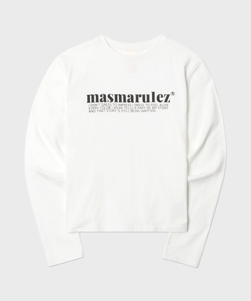 MASMARULEZ APPAREL(マスマルールズ アパレル)の「Essential Basic Logo Long Sleeve_2 Colors(Tシャツ/カットソー・レディース・ブラック/ホワイト・ONE SIZE)」の7枚目の写真