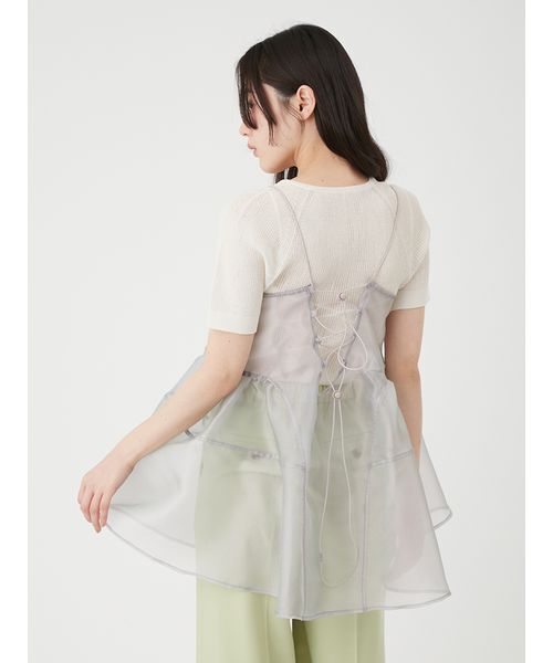 LILY BROWN（リリーブラウン）の「シアーボリュームチュニック（その他トップス・レディース・ホワイト/ブラック/ラベンダー・F）」の5枚目の写真