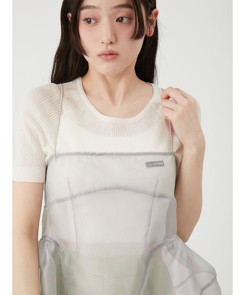 LILY BROWN（リリーブラウン）の「シアーボリュームチュニック（その他トップス・レディース・ホワイト/ブラック/ラベンダー・F）」の7枚目の写真