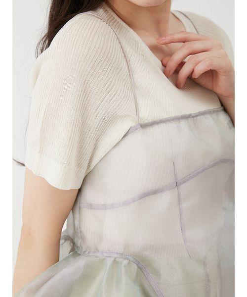LILY BROWN（リリーブラウン）の「シアーボリュームチュニック（その他トップス・レディース・ホワイト/ブラック/ラベンダー・F）」の8枚目の写真
