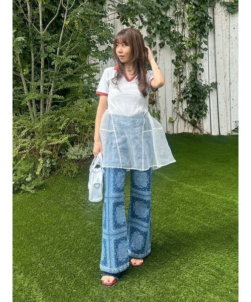 LILY BROWN（リリーブラウン）の「シアーボリュームチュニック（その他トップス・レディース・ホワイト/ブラック/ラベンダー・F）」の13枚目の写真