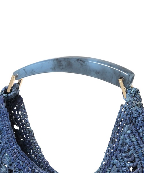 Andemiu（アンデミュウ）の「【LE VERNIS】ラフィアムーンBAG635418（かごバッグ・レディース・ブルー系その他/ベージュ・FREE）」の17枚目の写真