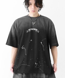 minsobi | グラデーションペイント スプラッシュ ルーズ半袖Tシャツ ユニセックス(Tシャツ/カットソー)