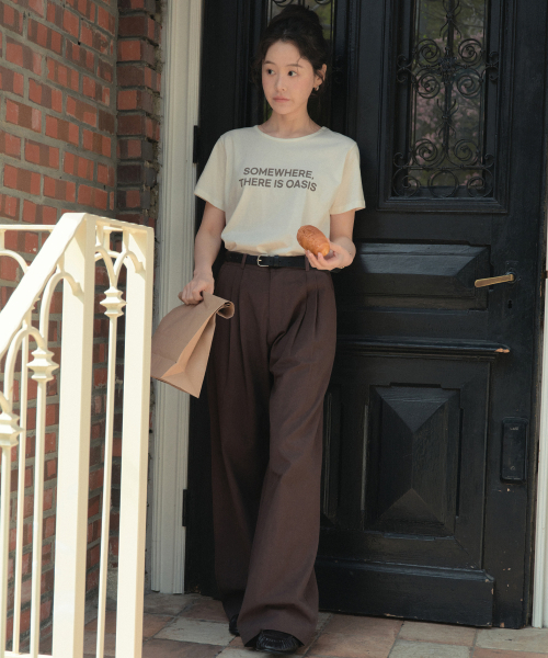 WEDNESDAYOASISFORWOMEN(ウェンズデー オアシス フォー ウーマン)の「サムウェアシルケットハーフTシャツ_IVORY(WB6TP34)(Tシャツ/カットソー・レディース・アイボリー・FREE)」の2枚目の写真