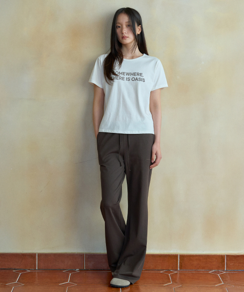 WEDNESDAYOASISFORWOMEN(ウェンズデー オアシス フォー ウーマン)の「サムウェアシルケットハーフTシャツ_IVORY(WB6TP34)(Tシャツ/カットソー・レディース・アイボリー・FREE)」の5枚目の写真