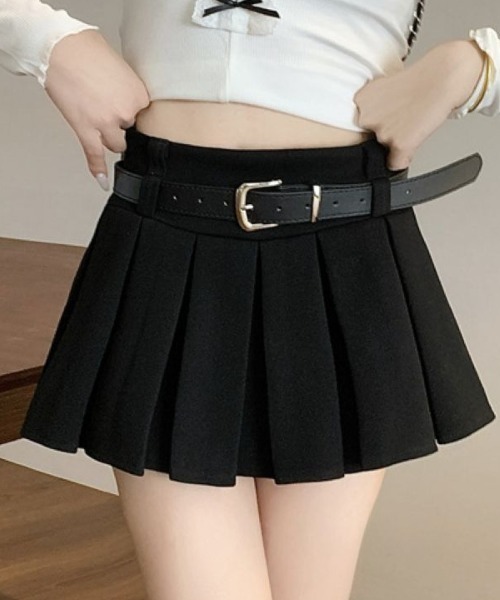 セール】美脚見え×安心設計◎プリーツミニスカート風ショートパンツ