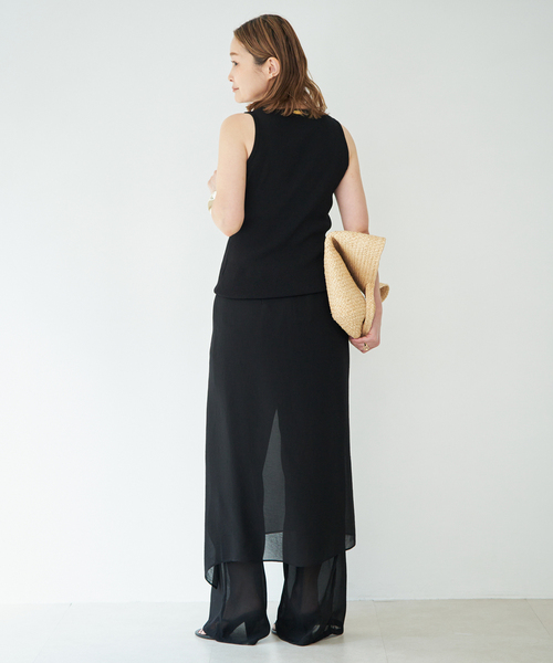 Deuxieme Classe(ドゥーズィエムクラス)の「トリアセシフォン WRAP SKIRT(スカート・レディース・ブラック・38/36)」の10枚目の写真