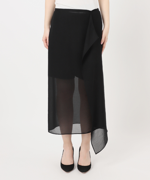 Deuxieme Classe(ドゥーズィエムクラス)の「トリアセシフォン WRAP SKIRT(スカート・レディース・ブラック・38/36)」の11枚目の写真